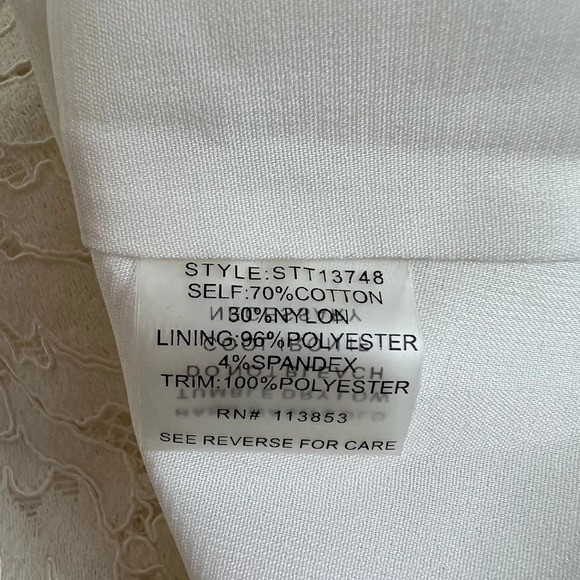 Sugar Lips Sugarlips Womens LACE HIGH Neck Open Shoulders TOP Blouse White Sz S - Picture 7 of 10